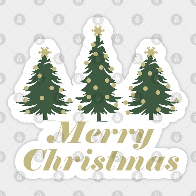 merry christmas decorative tree Sticker by omitay